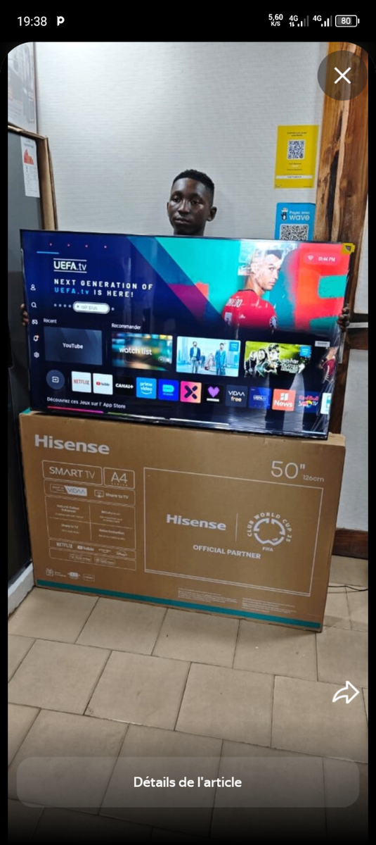 Téléviseur Hisense 4K 50" UHD