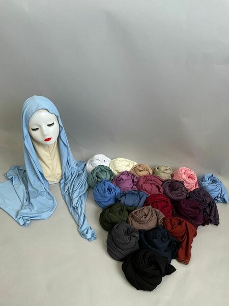 Écharpes en jersey multicolores