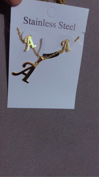 Collier Lettre 'A' Acier