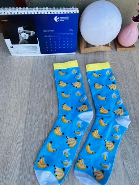 Socks with a bright print