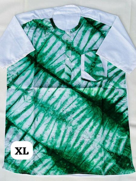 Chemise ethnique XL en tissus colorés