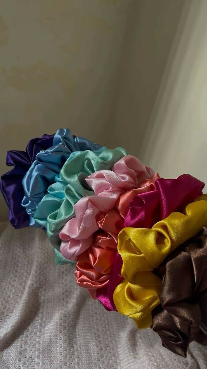 Colorful Satin Hair Scrunchies
