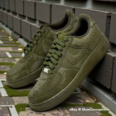 Nike Air Force 1 vert en cuir