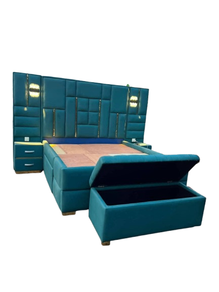 Lit en velours élégant