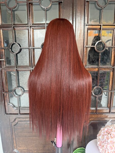 Perruque Longue Lisse Rouge