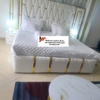 custom made bed with a high base