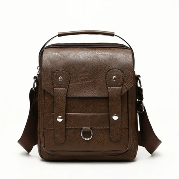 Sac à bandoulière en cuir marron