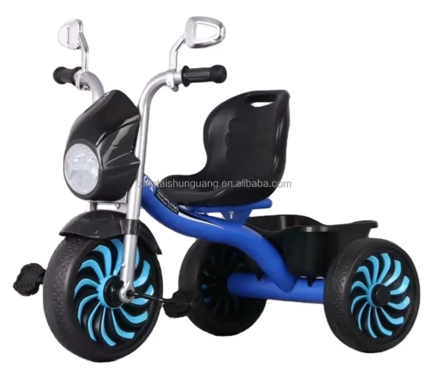 Tricycle enfant bleu robuste