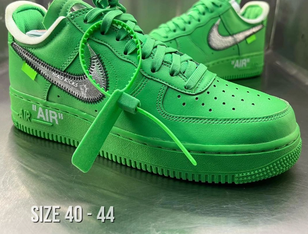 Green Nike sneakers