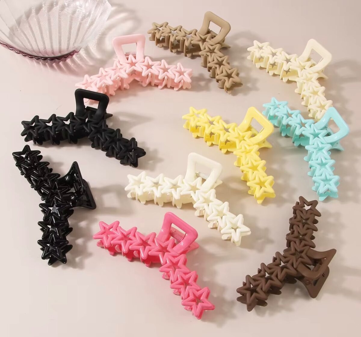 Pinces à cheveux étoiles colorées