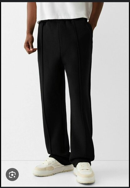 Pantalon large noir chic