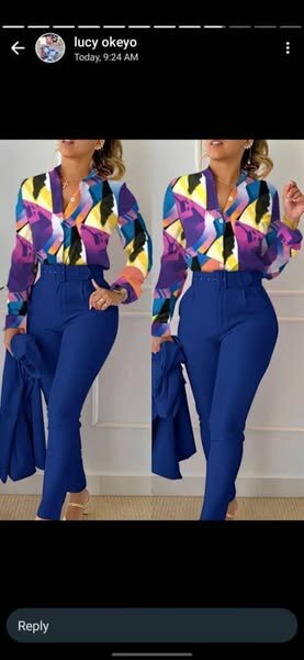 Women's 2-piece suit, shirt and trousers