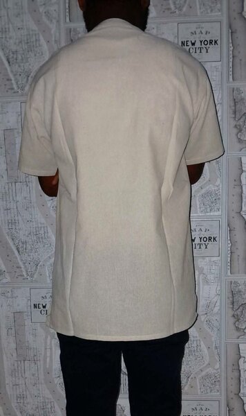 Chemise en lin rayé pour homme