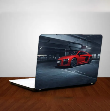 Red Audi Laptop Back Skin-Laptop Skin Vinyl Sticker Decal, 13 13.3 14.6 15 15.4 15.6 inch Laptop Skin Sticker Cover For All Laptops