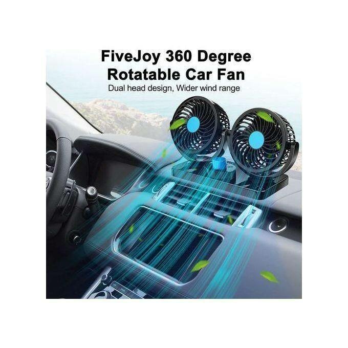Ventilateur de voiture 360° USB