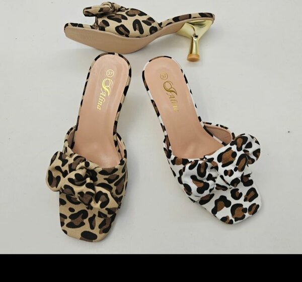 Mules Léopard à Talon