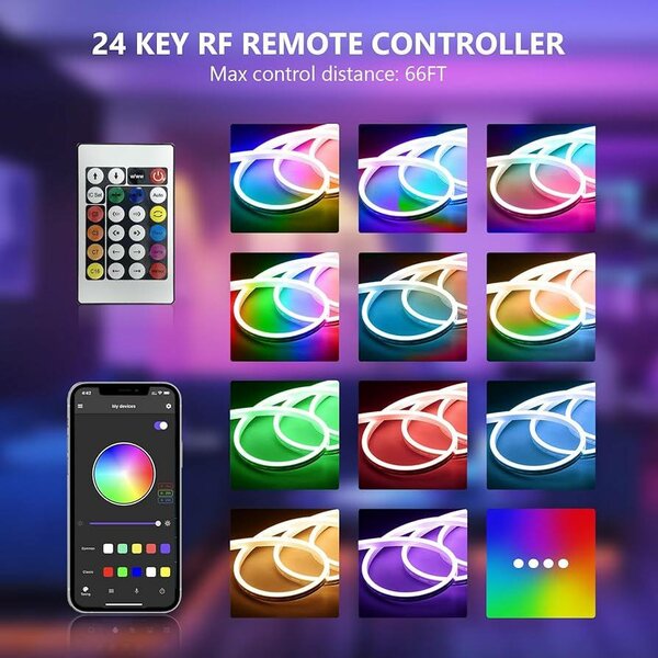 NEON LED 5M RGB+IC APP