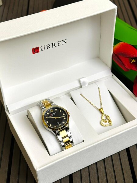 Montre CURREN avec collier en or