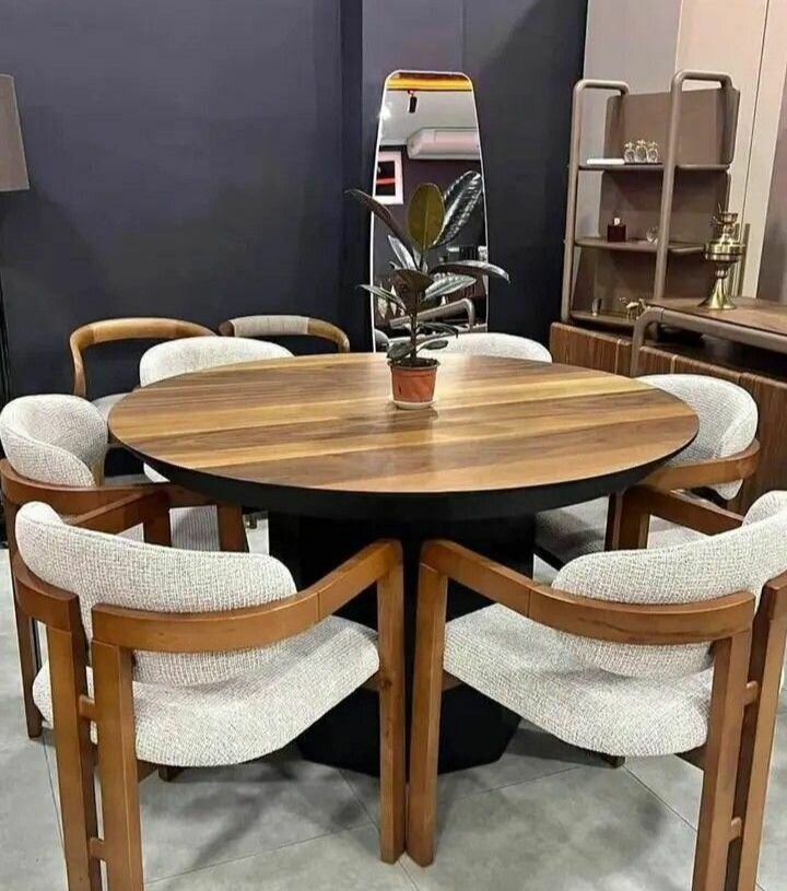 Ensemble Table Ronde en Bois