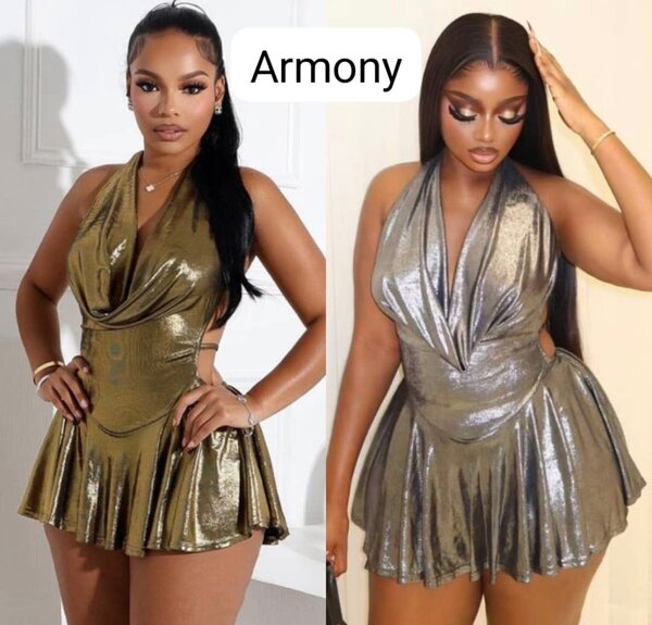 Robe de soirée métallique