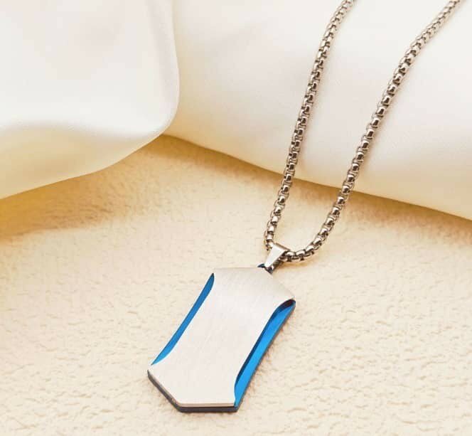 Pendentif moderne en acier inoxydable