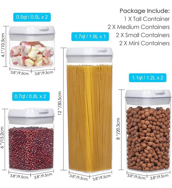 Storage containers set(acrylic