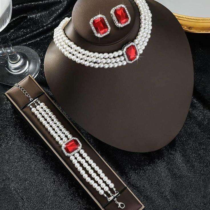 Set de bijoux perles élégants