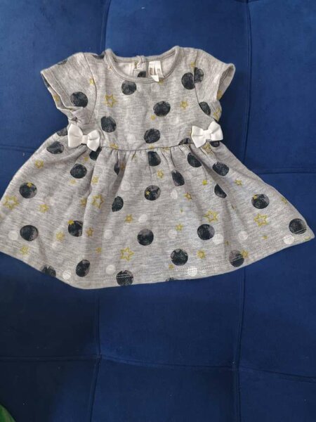 Robe bébé étoiles grises