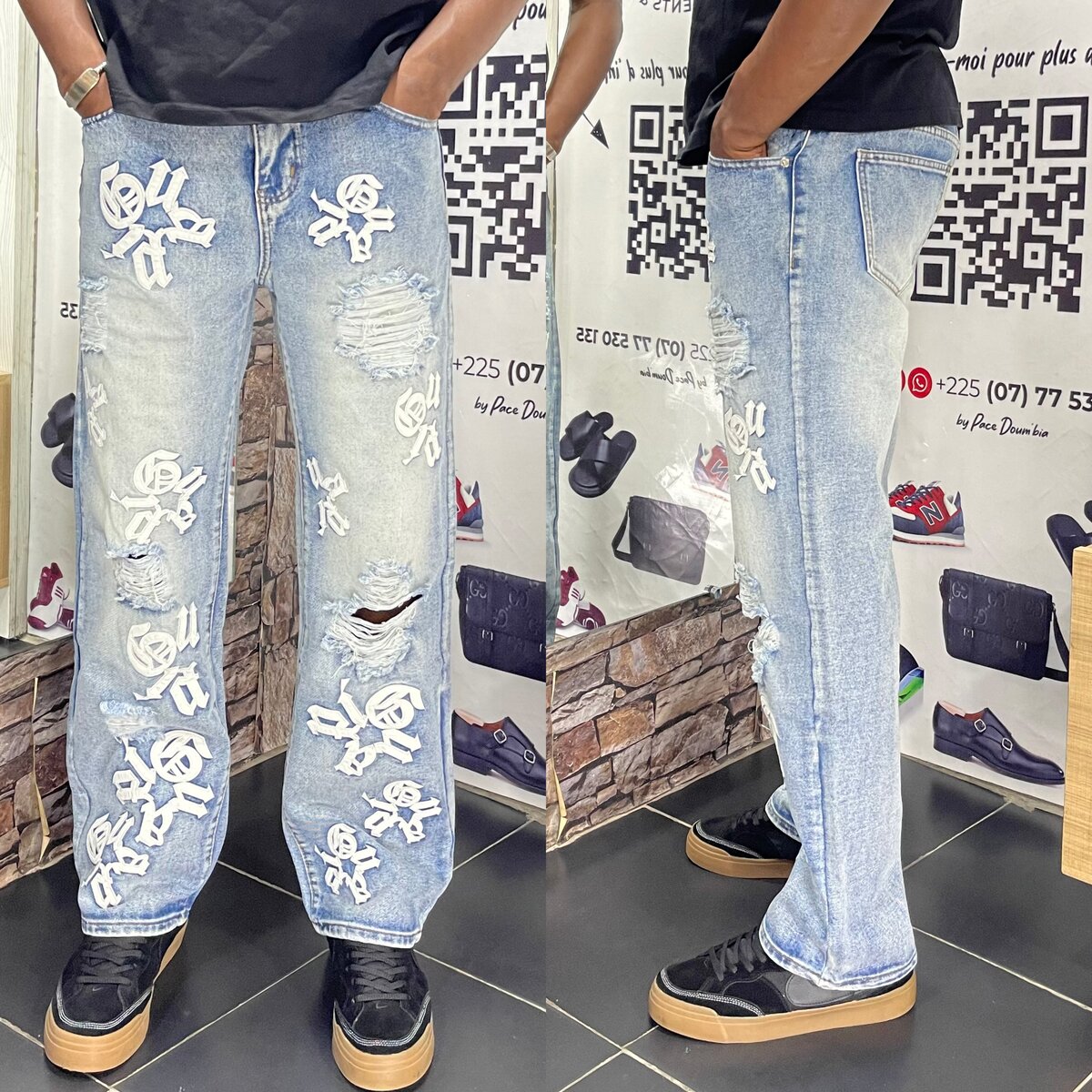 Jeans déchirés tendance