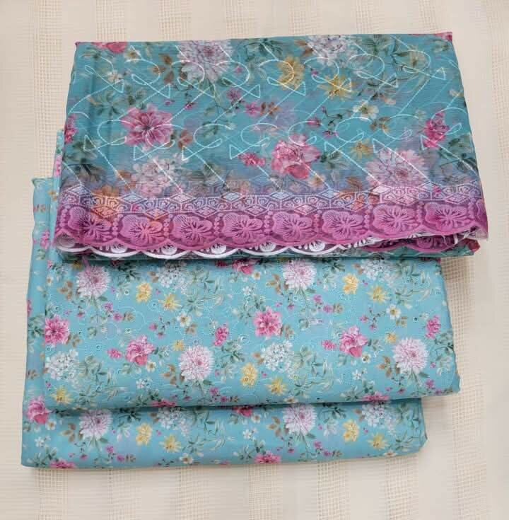 Printed lawn suit
