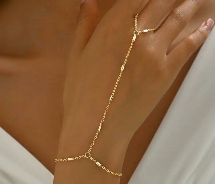 Bracelet style bague doré élégant