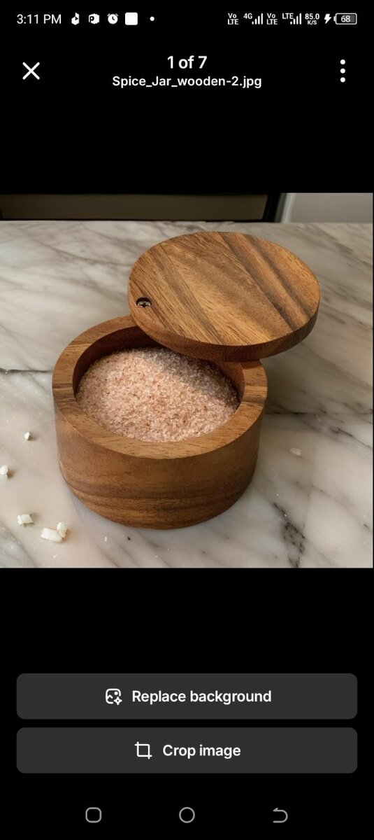 Pin jar, Magnetic spice jar,Wooden spice container.