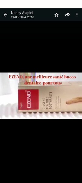 EZENO Dentifrice Ginseng
