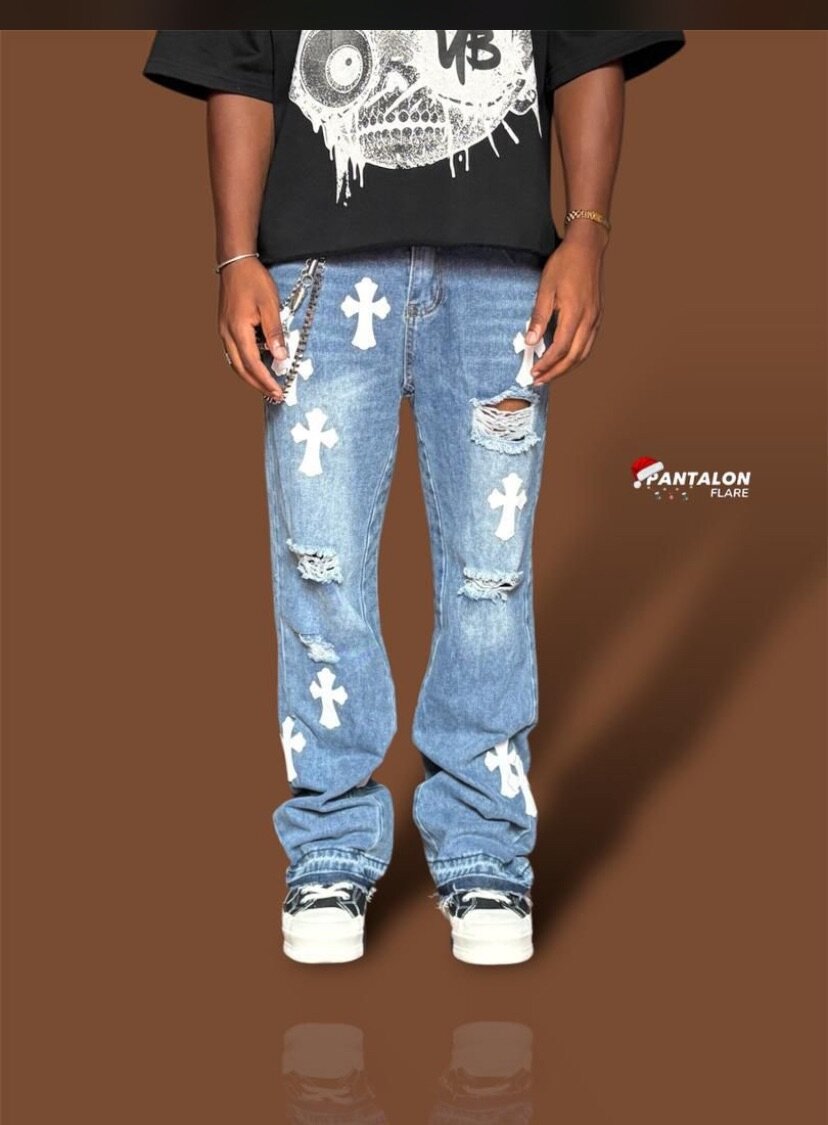 Pantalon customiser en jeans