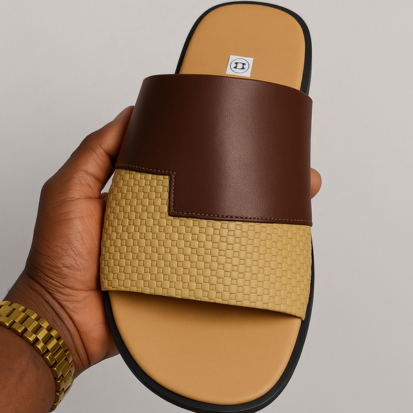 Sandales en cuir tressé homme