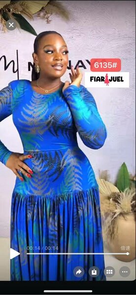 Robe Maxi Bleue Élégante