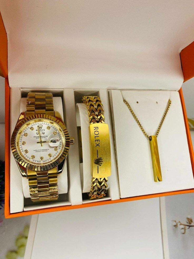 Ensemble Montre et Bijoux Or