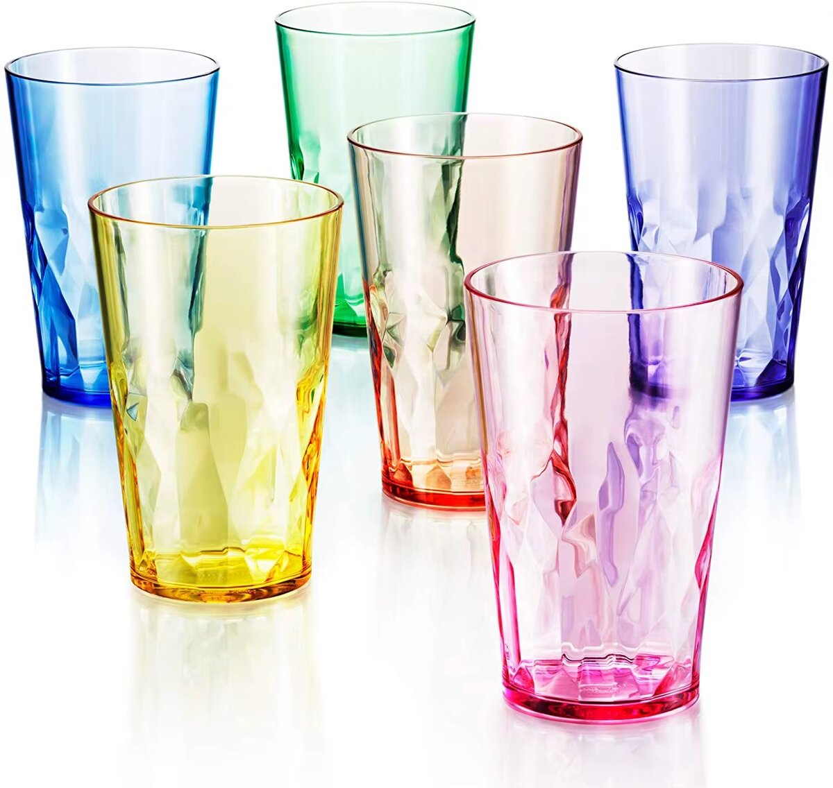 Set de verres colorés en cristal