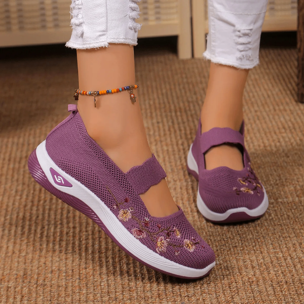 Baskets brodées décontractées