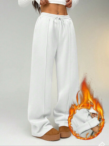 Pantalon Large Blanc Femme
