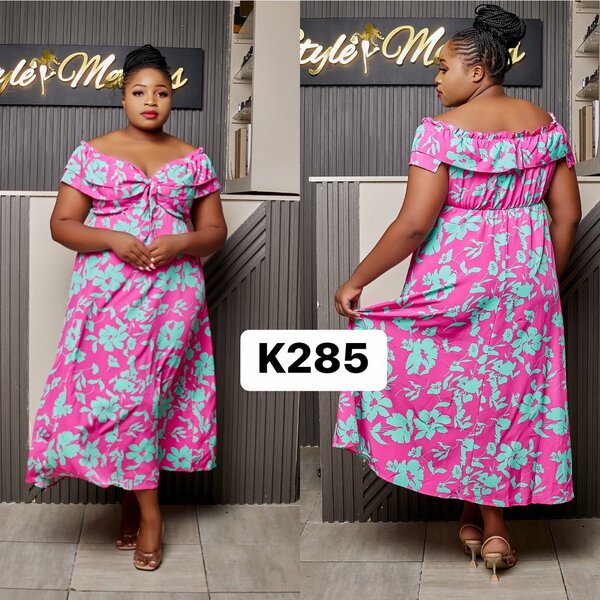 Bright sundress with floral print