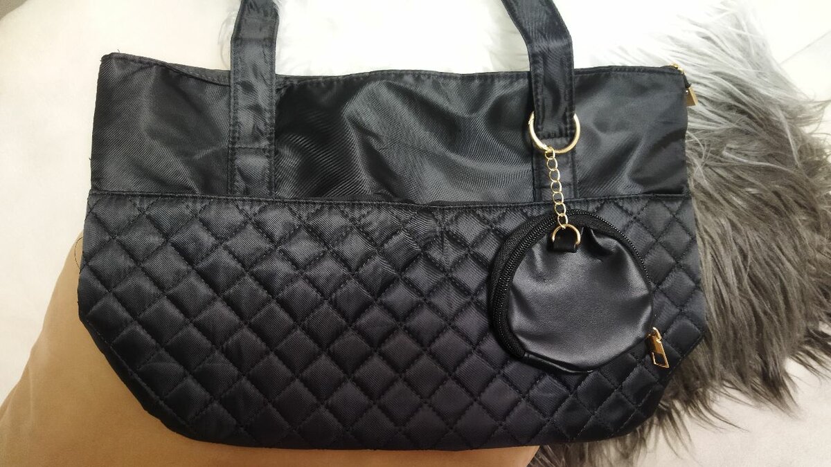 Стеганная сумка шопер