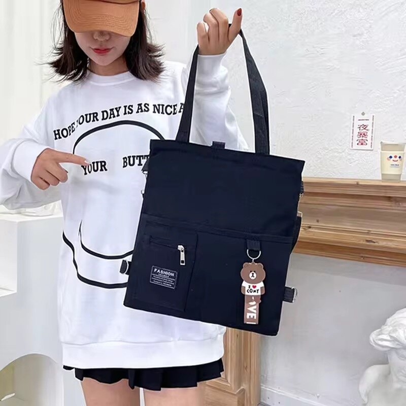 Sac à bandoulière en toile noire