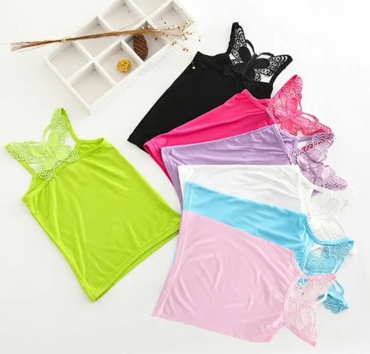 Débardeur papillon dentelle