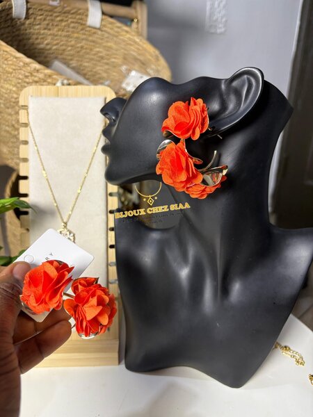 Boucles d'oreilles florales colorées