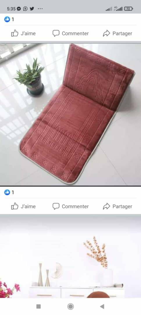 Tapis avec adossoir 
