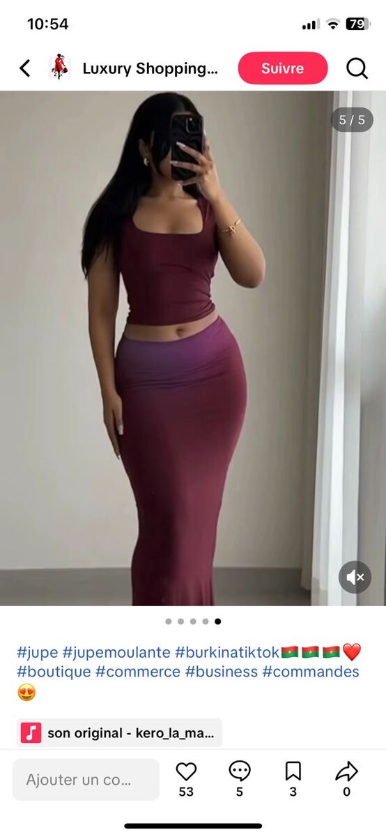 Jupe Longue Moulante Femme