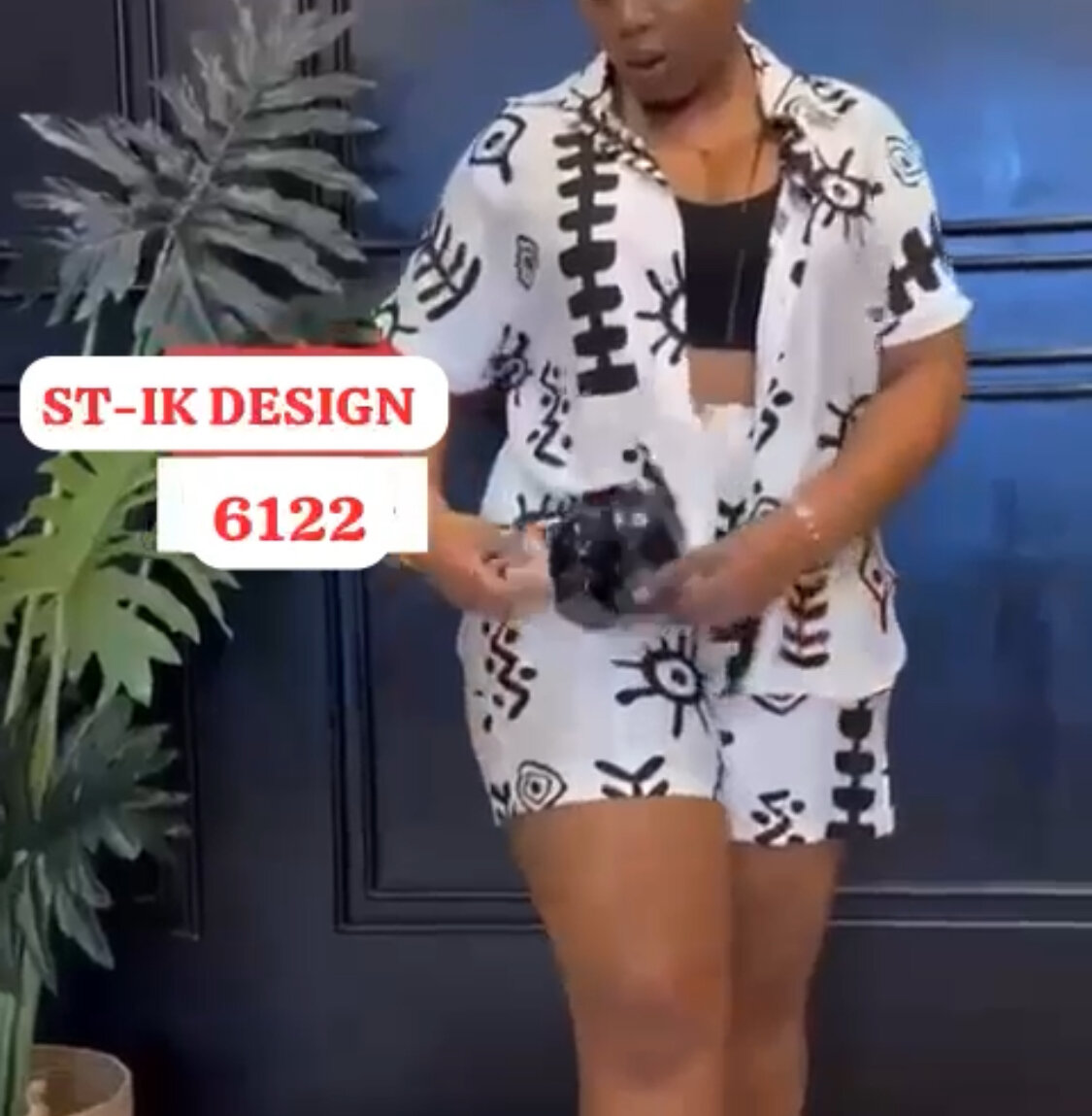 Ensemble d'été chic motifs