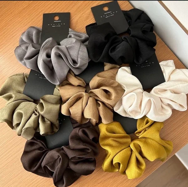 Colorful Hair Scrunchies Set