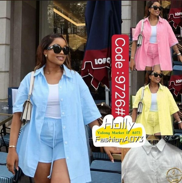 Ensemble Chemise Short Femme